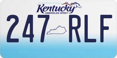 KY license plate 247RLF