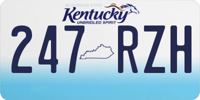 KY license plate 247RZH