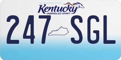 KY license plate 247SGL