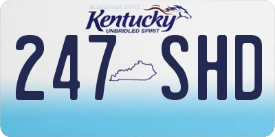 KY license plate 247SHD