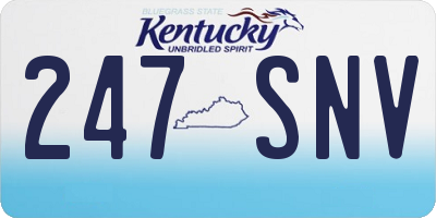 KY license plate 247SNV