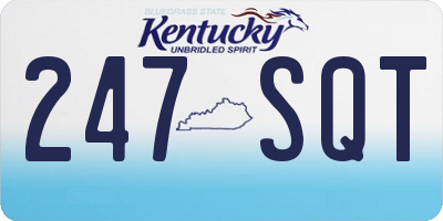 KY license plate 247SQT