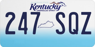 KY license plate 247SQZ