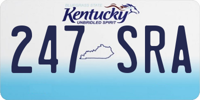 KY license plate 247SRA