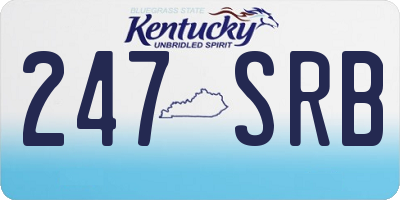 KY license plate 247SRB