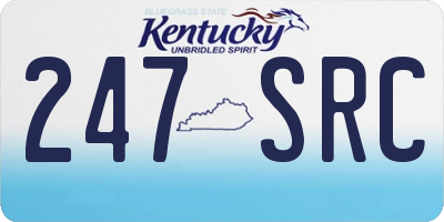 KY license plate 247SRC