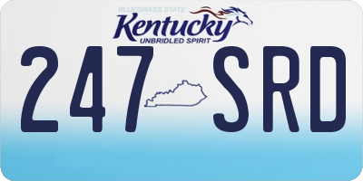 KY license plate 247SRD