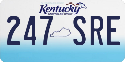 KY license plate 247SRE