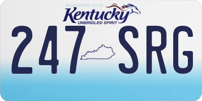 KY license plate 247SRG