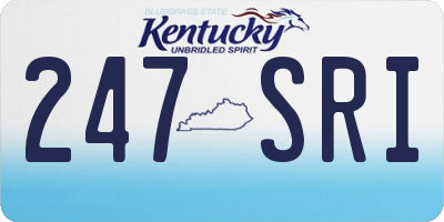 KY license plate 247SRI
