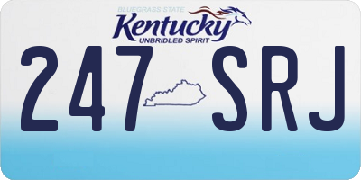 KY license plate 247SRJ