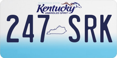 KY license plate 247SRK