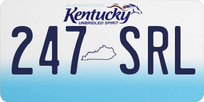 KY license plate 247SRL
