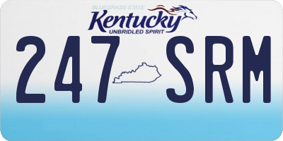 KY license plate 247SRM