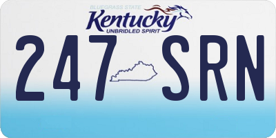 KY license plate 247SRN