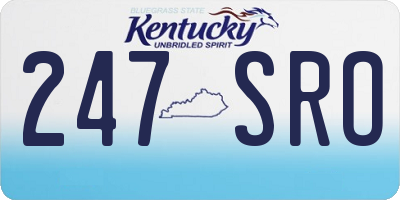 KY license plate 247SRO