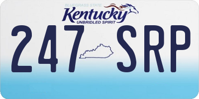 KY license plate 247SRP