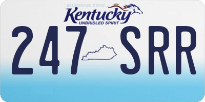 KY license plate 247SRR