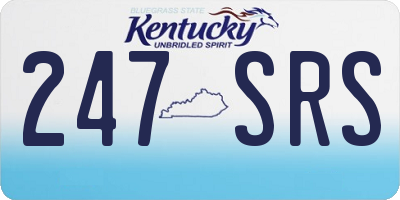 KY license plate 247SRS