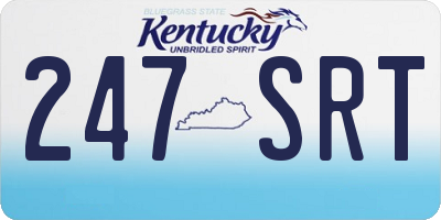 KY license plate 247SRT