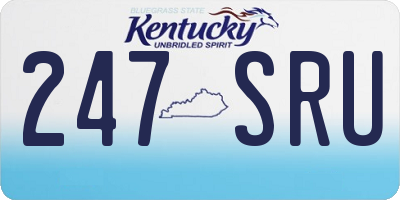 KY license plate 247SRU