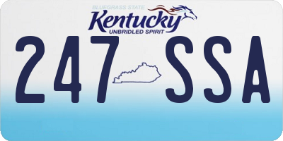 KY license plate 247SSA
