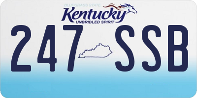 KY license plate 247SSB