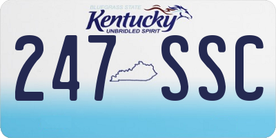 KY license plate 247SSC