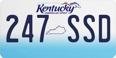 KY license plate 247SSD