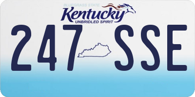 KY license plate 247SSE