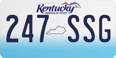 KY license plate 247SSG