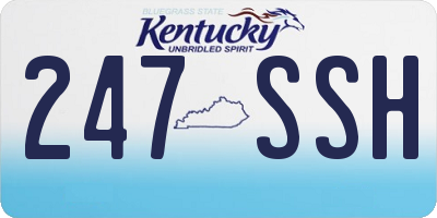 KY license plate 247SSH