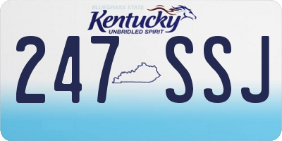 KY license plate 247SSJ