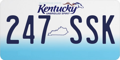 KY license plate 247SSK