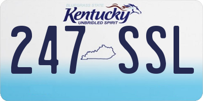 KY license plate 247SSL