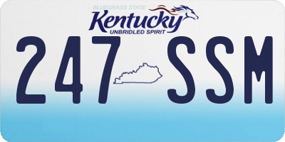 KY license plate 247SSM