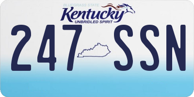 KY license plate 247SSN