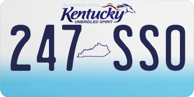 KY license plate 247SSO