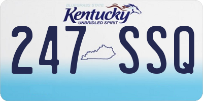 KY license plate 247SSQ