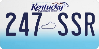 KY license plate 247SSR