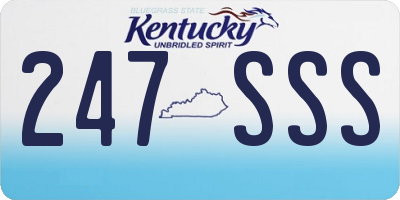 KY license plate 247SSS