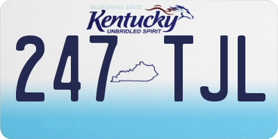 KY license plate 247TJL