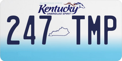 KY license plate 247TMP