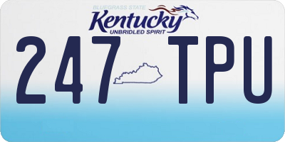 KY license plate 247TPU