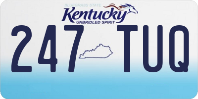 KY license plate 247TUQ