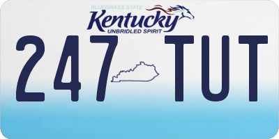 KY license plate 247TUT