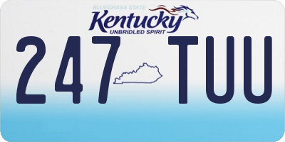 KY license plate 247TUU