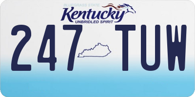 KY license plate 247TUW