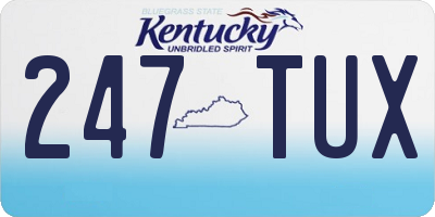KY license plate 247TUX