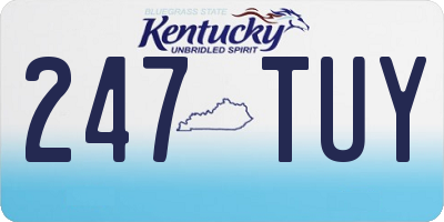 KY license plate 247TUY